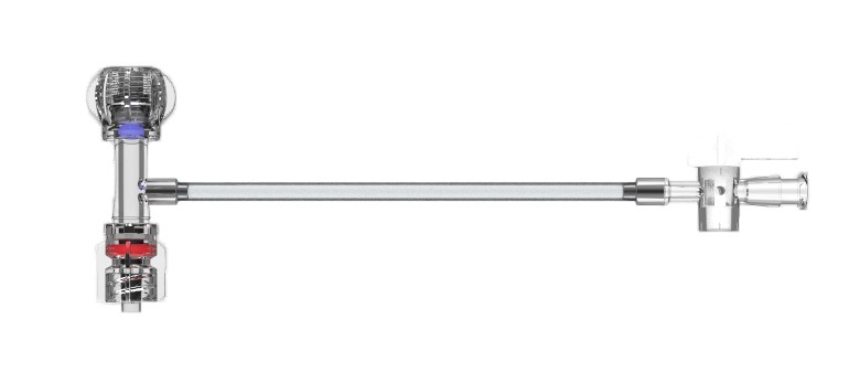 T-Ventil mit 3-Wege-Stopcock Typ I (Variante B)